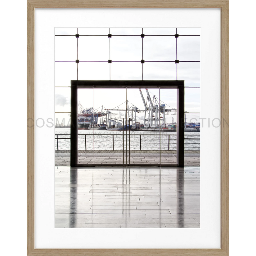 Poster Hamburg Hafen HH33 - Eiche Furnier 1.5cm / S (25cm x