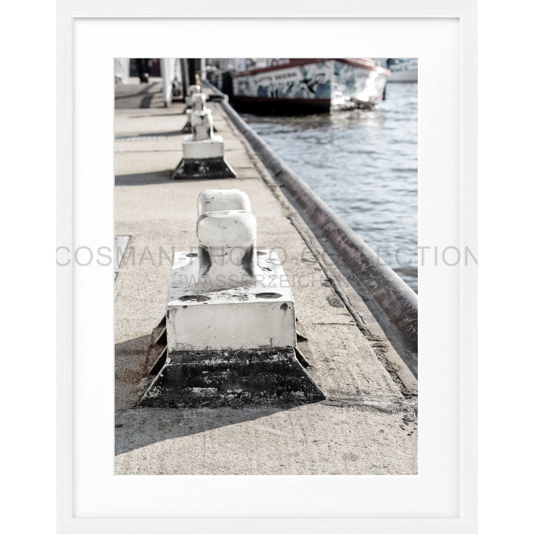 Poster Hamburg Hafen ’Poller’ HH05H - Weiss 1.5cm / S