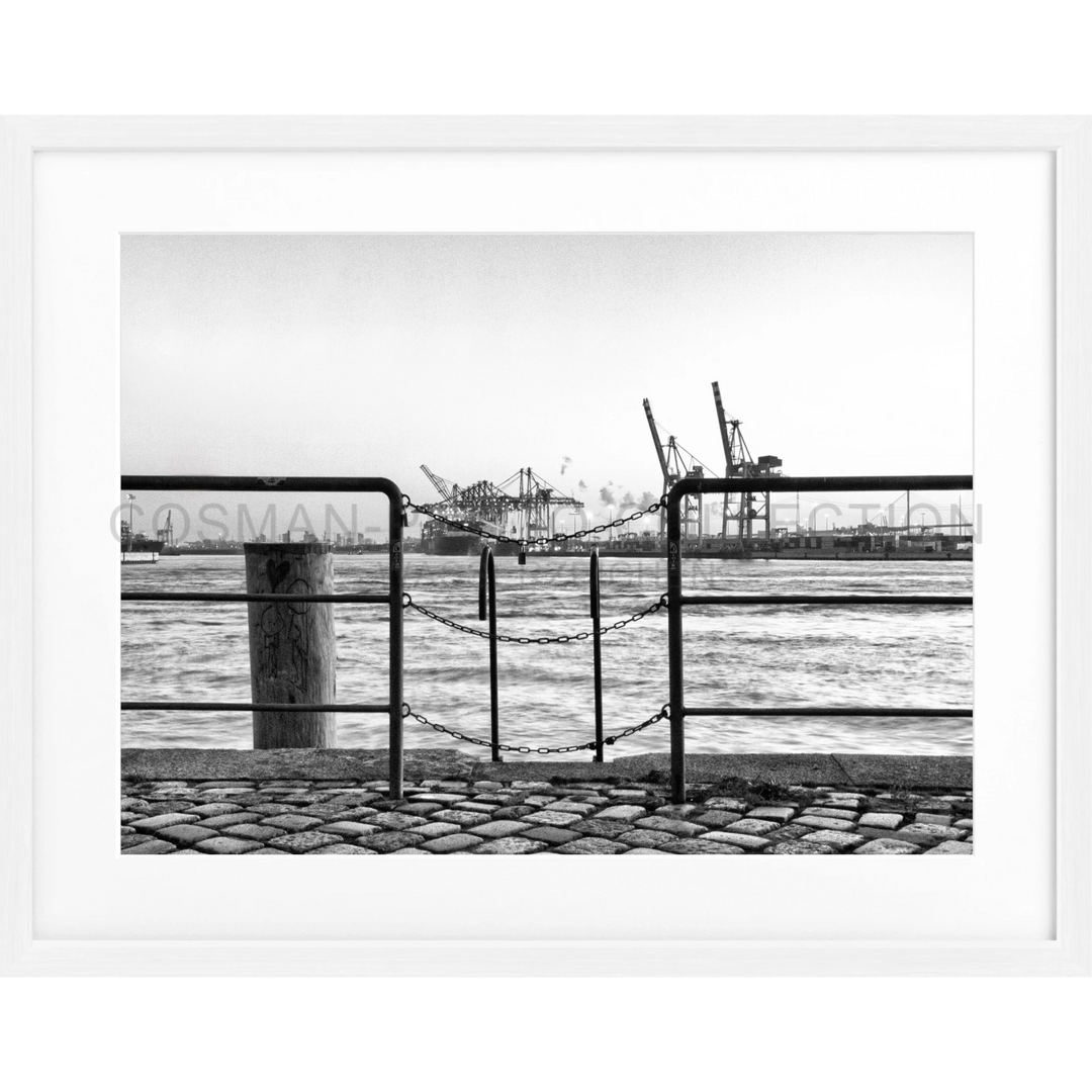 Poster Hamburg Hafen ’Zaun’ HH28 - Weiss 1.5cm / S