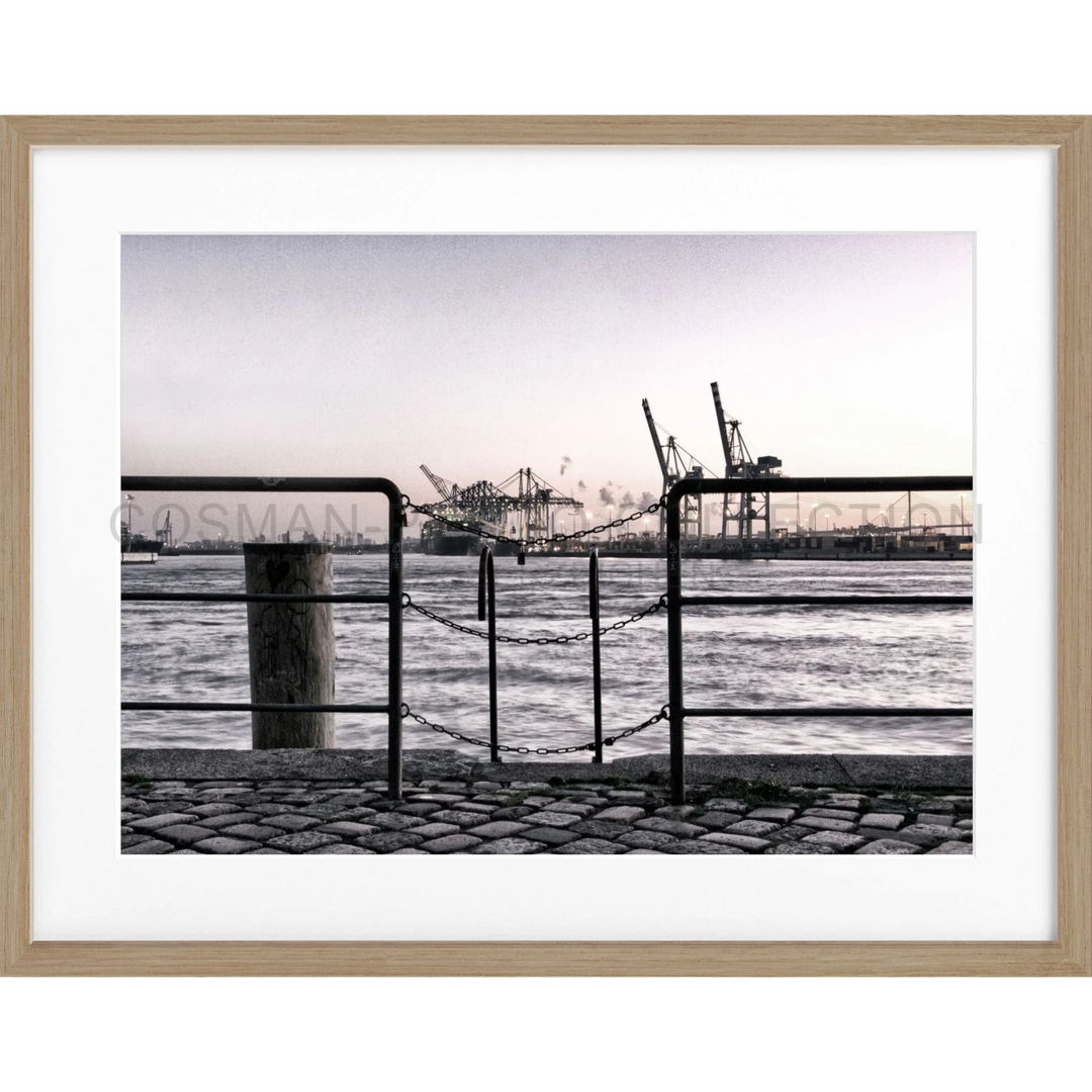 Poster Hamburg Hafen ’Zaun’ HH28 - Eiche Furnier 1.5cm