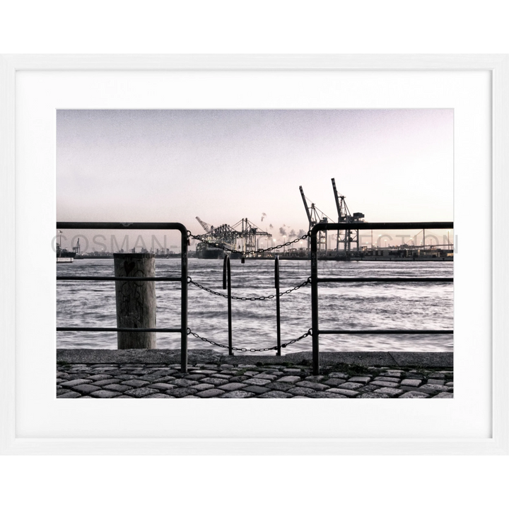 Poster Hamburg Hafen ’Zaun’ HH28 - Weiss 1.5cm / S