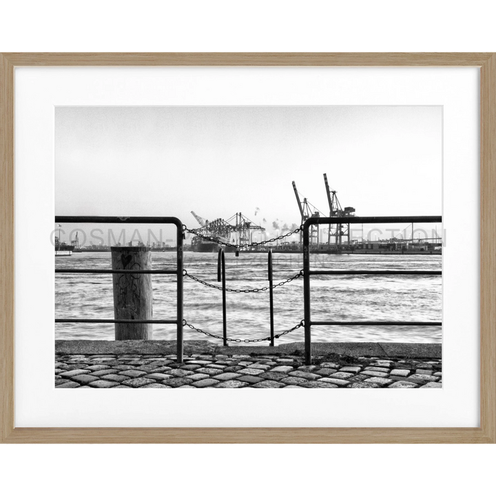 Poster Hamburg Hafen ’Zaun’ HH28 - Eiche Furnier 1.5cm