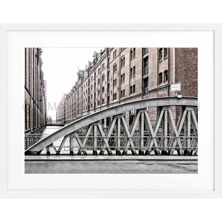 Poster Hamburg ’Speicherstadt’ HH46F - Weiss 1.5cm / S