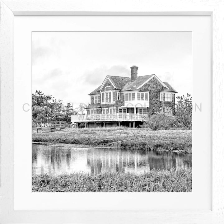 Poster Hamptons Long Island ’Beach House’ HM19Q - Weiss