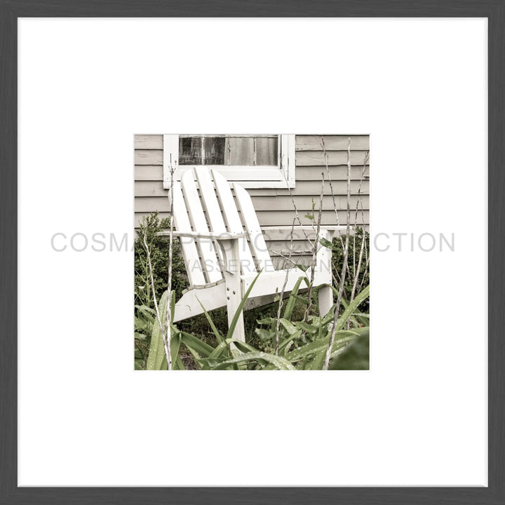 Poster Hamptons Long Island ’Deckchair’ HM14O - 43x43cm