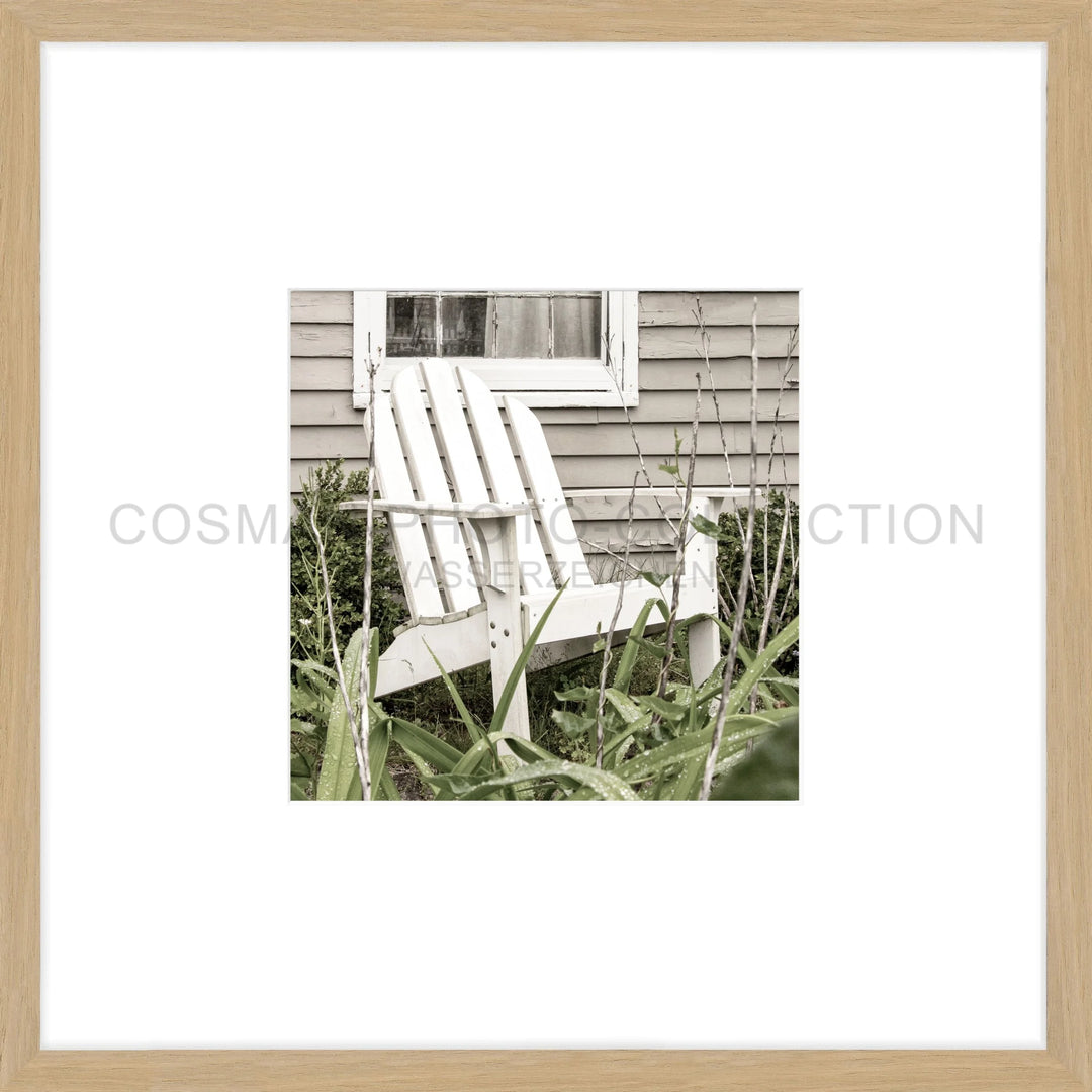 Poster Hamptons Long Island ’Deckchair’ HM14O - 43x43cm