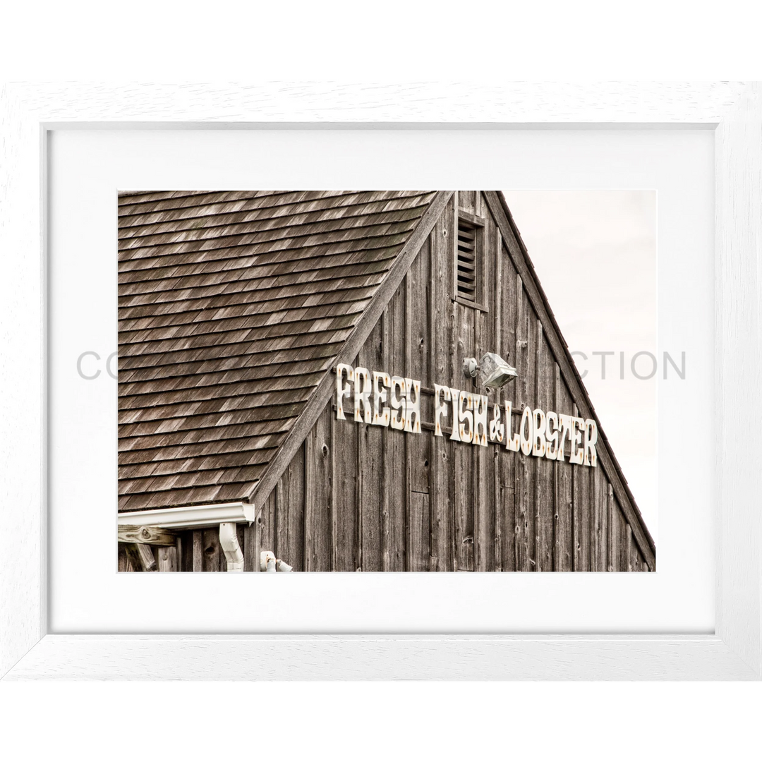 Poster Hamptons Long Island ’ Fresh Fish’ HM33 - Weiss