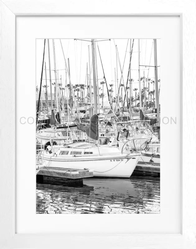 Poster Kalifornien ’Boat’ K177 - Weiss 3cm / Motiv: