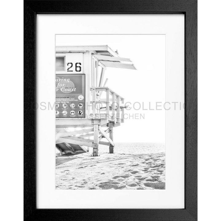 Poster Kalifornien ’Lifeguard’ K126 - Schwarz 3cm