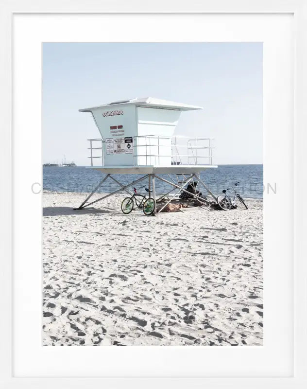 Poster Kalifornien Long Beach ’Lifeguard’ K140 - Weiss