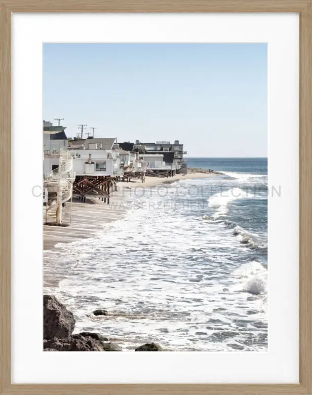 Poster Kalifornien Malibu ’Beach House’ K53 - Eiche