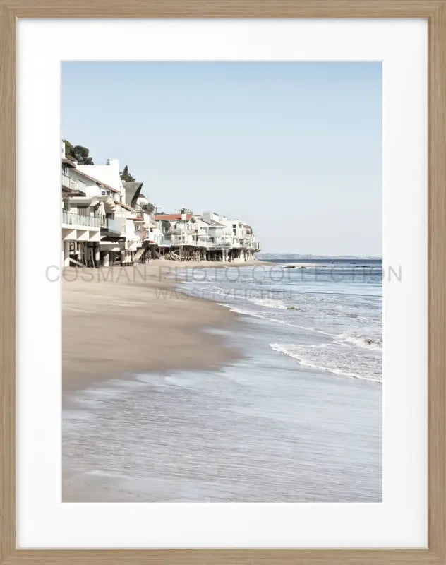 Poster Kalifornien Malibu ’Beach House’ K81 - Eiche