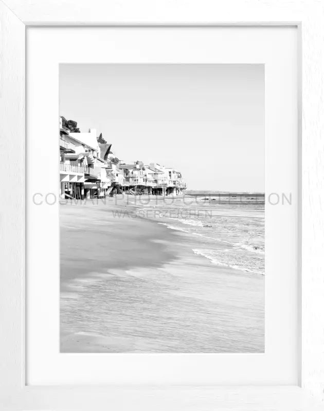 Poster Kalifornien Malibu ’Beach House’ K81 - Weiss 3cm