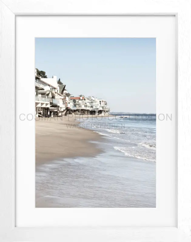 Poster Kalifornien Malibu ’Beach House’ K81 - Weiss 3cm