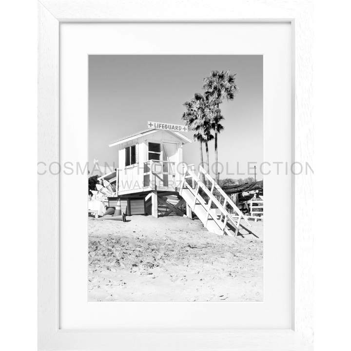 Poster Kalifornien Malibu ’Beach Lifeguard’ K73 - Weiss