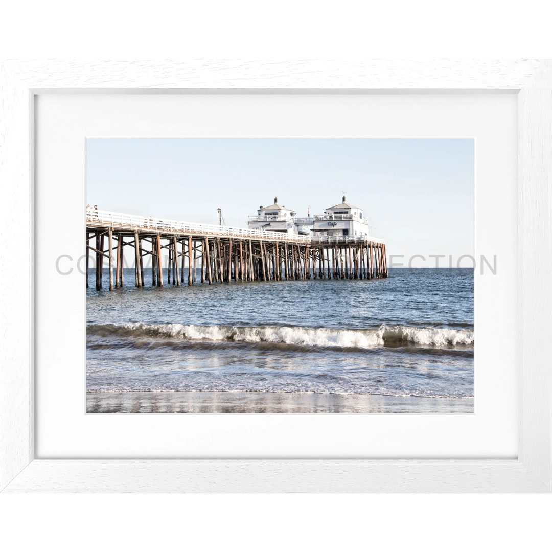 Poster Kalifornien Malibu Beach ’Pier’ K88 - Weiss 3cm