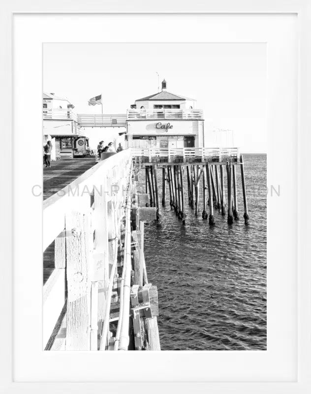 Poster Kalifornien Malibu Beach ’Pier’ K96 - Weiss