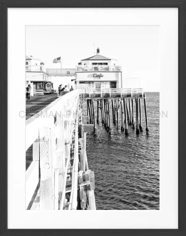 Poster Kalifornien Malibu Beach ’Pier’ K96 - Schwarz