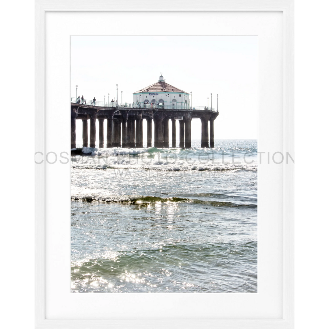 Poster Kalifornien Manhattan Beach ’Pier’ K189 - Weiss