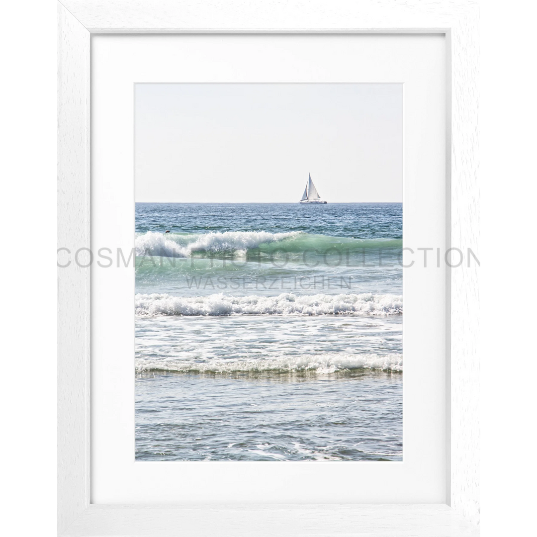 Poster Kalifornien ’Ocean’ K193 - Weiss 3cm / Motiv: