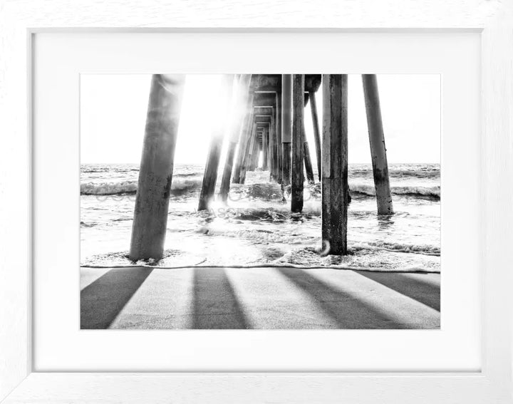 Poster Kalifornien ’Pier’ K166 - Weiss 3cm / Motiv: