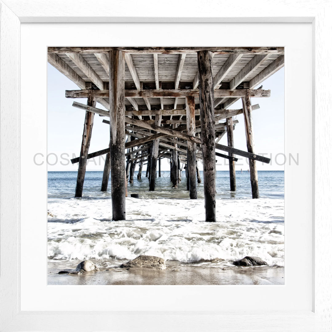 Poster Kalifornien ’Pier’ K85Q - Weiss 3cm / Motiv: