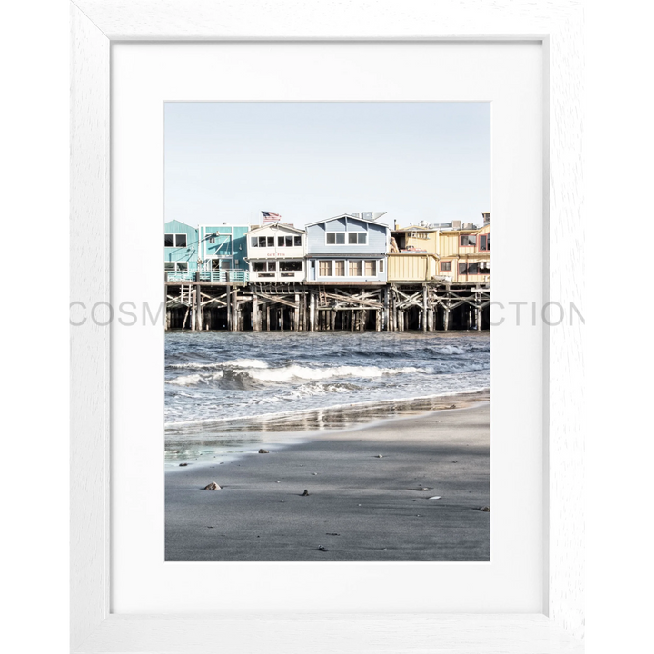 Poster Kalifornien ’Pier Monterey’ K01 - Weiss 3cm