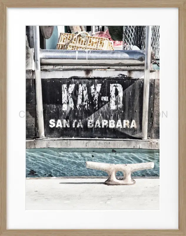 Poster Kalifornien Santa Barbara ’Boat’ K50 - Eiche