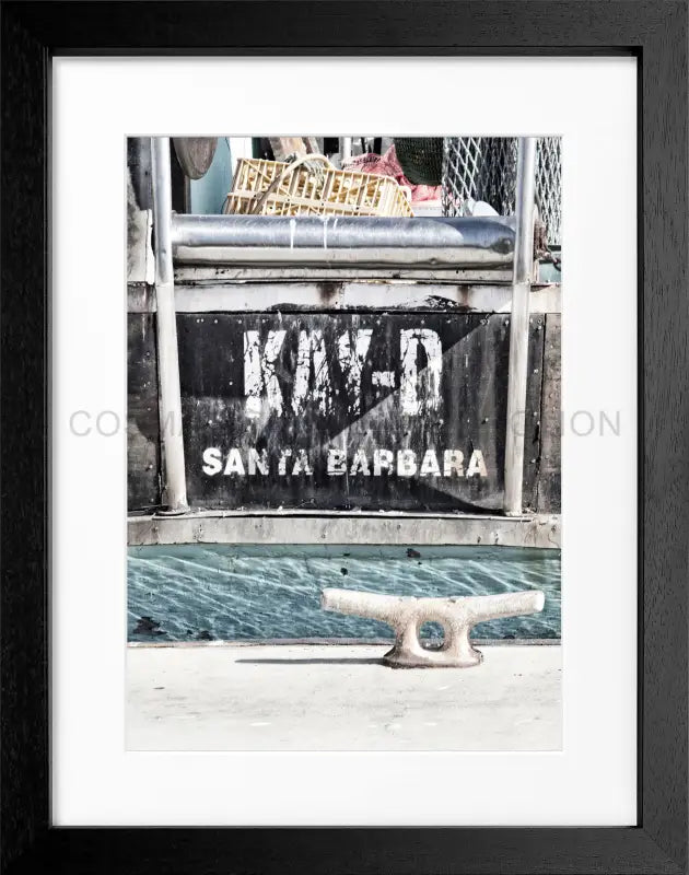 Poster Kalifornien Santa Barbara ’Boat’ K50 - Schwarz