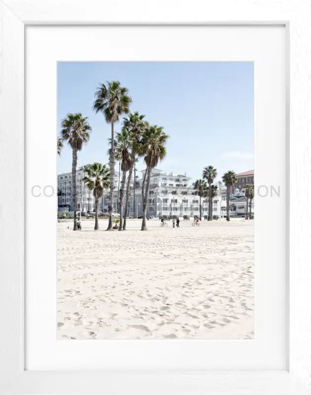 Poster Kalifornien Santa Monica ’Beach’ K111 - Weiss