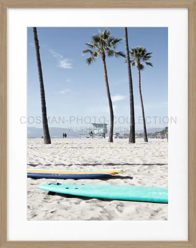 Poster Kalifornien Venice Beach K121 - Eiche Furnier 1.5cm