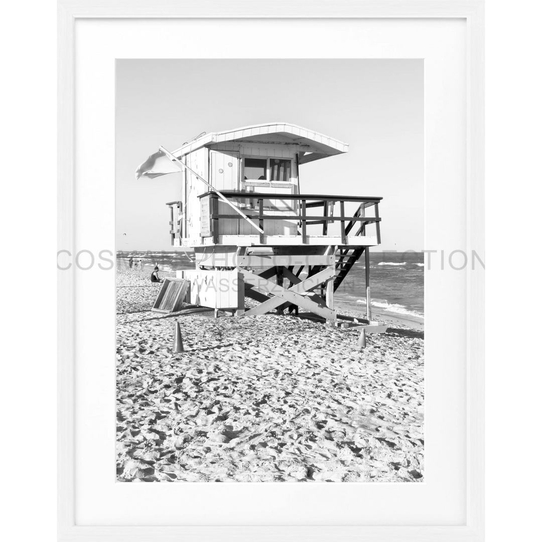 Poster ’Lifeguard’ Florida Key West FL15B - Weiss 1.5cm