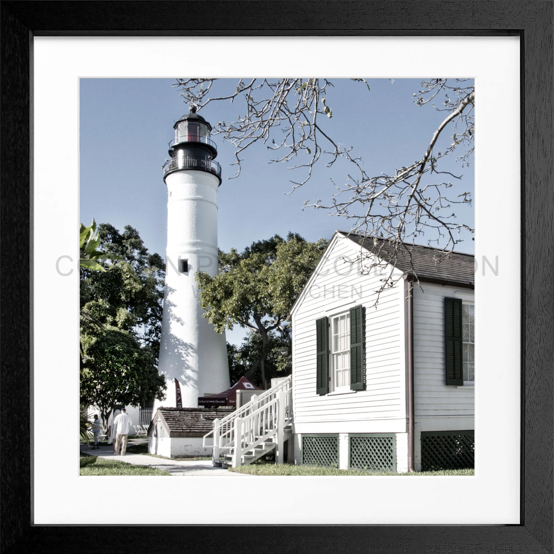 Poster ’Lighthouse’ Florida Key West FL10A - Schwarz