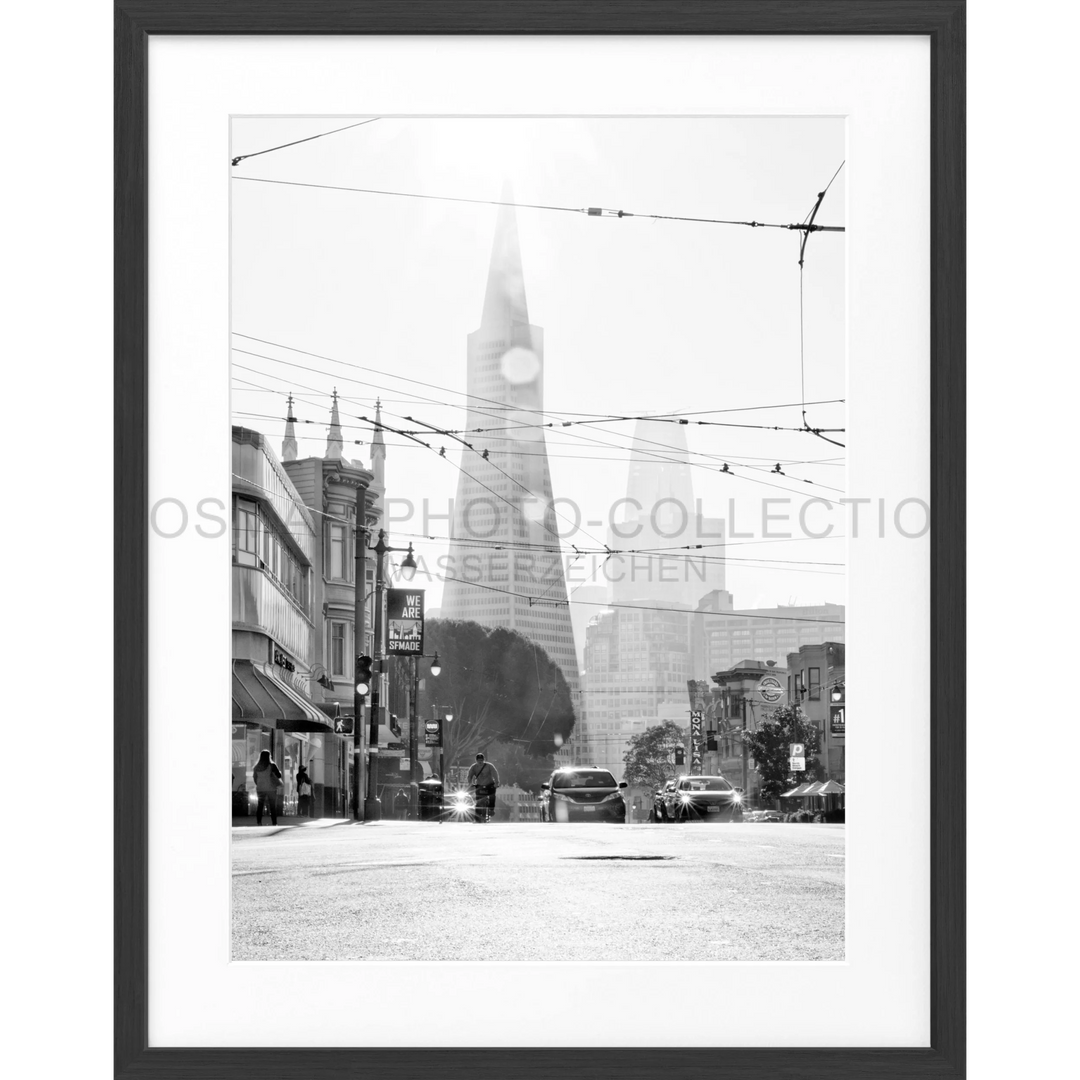 Poster San Francisco SF08 - Schwarz matt 1.5cm / Motiv: