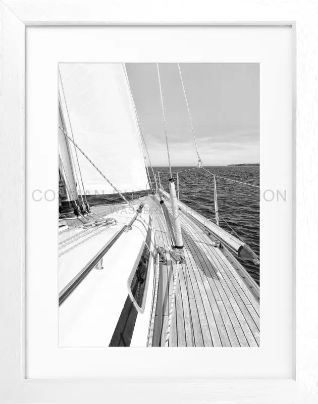 Poster Segelboot SAIL01 - Weiss 3cm / S (25cm x 31cm)