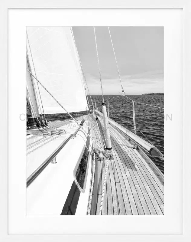 Poster Segelboot SAIL01 - Weiss 1.5cm / S (25cm x 31cm)