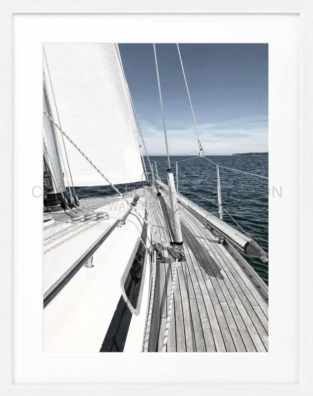 Poster Segelboot SAIL01 - Weiss 1.5cm / S (25cm x 31cm)