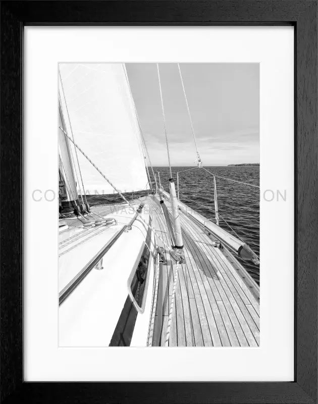 Poster Segelboot SAIL01 - Schwarz 3cm / S (25cm x 31cm)