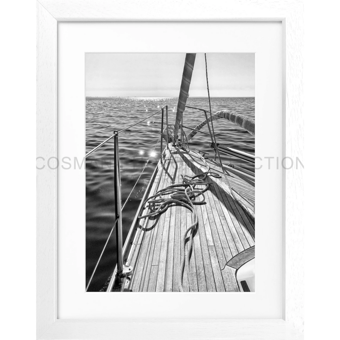 Poster Segelboot SAIL02 - Weiss 3cm / S (25cm x 31cm)