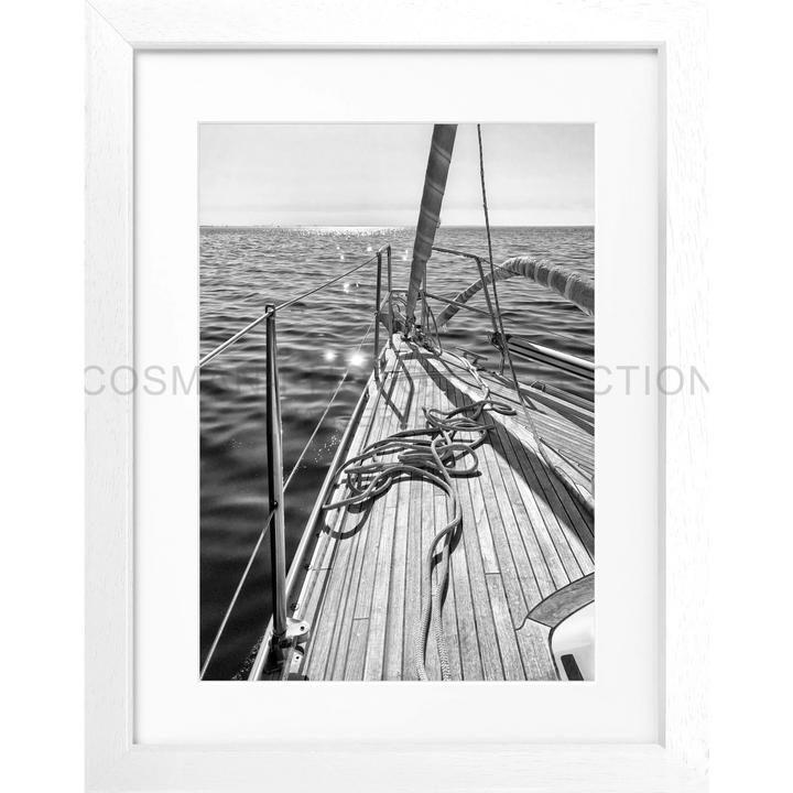 Poster Segelboot SAIL02 - Weiss 3cm / S (25cm x 31cm)