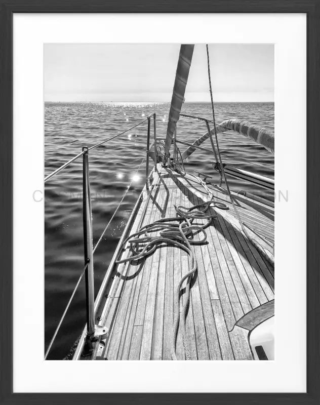 Poster Segelboot SAIL02 - Schwarz matt 1.5cm / S (25cm x