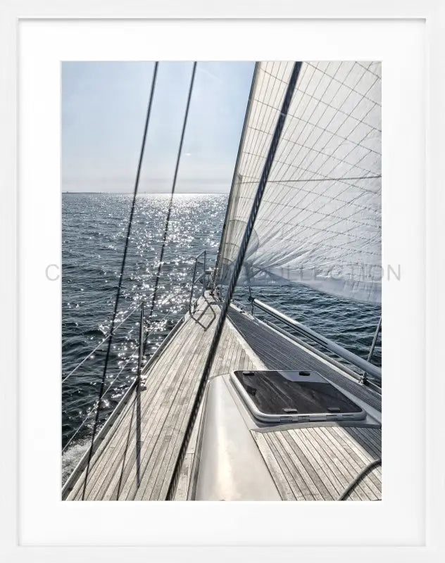 Poster Segelboot SAIL04 - Weiss 1.5cm / S (25cm x 31cm)