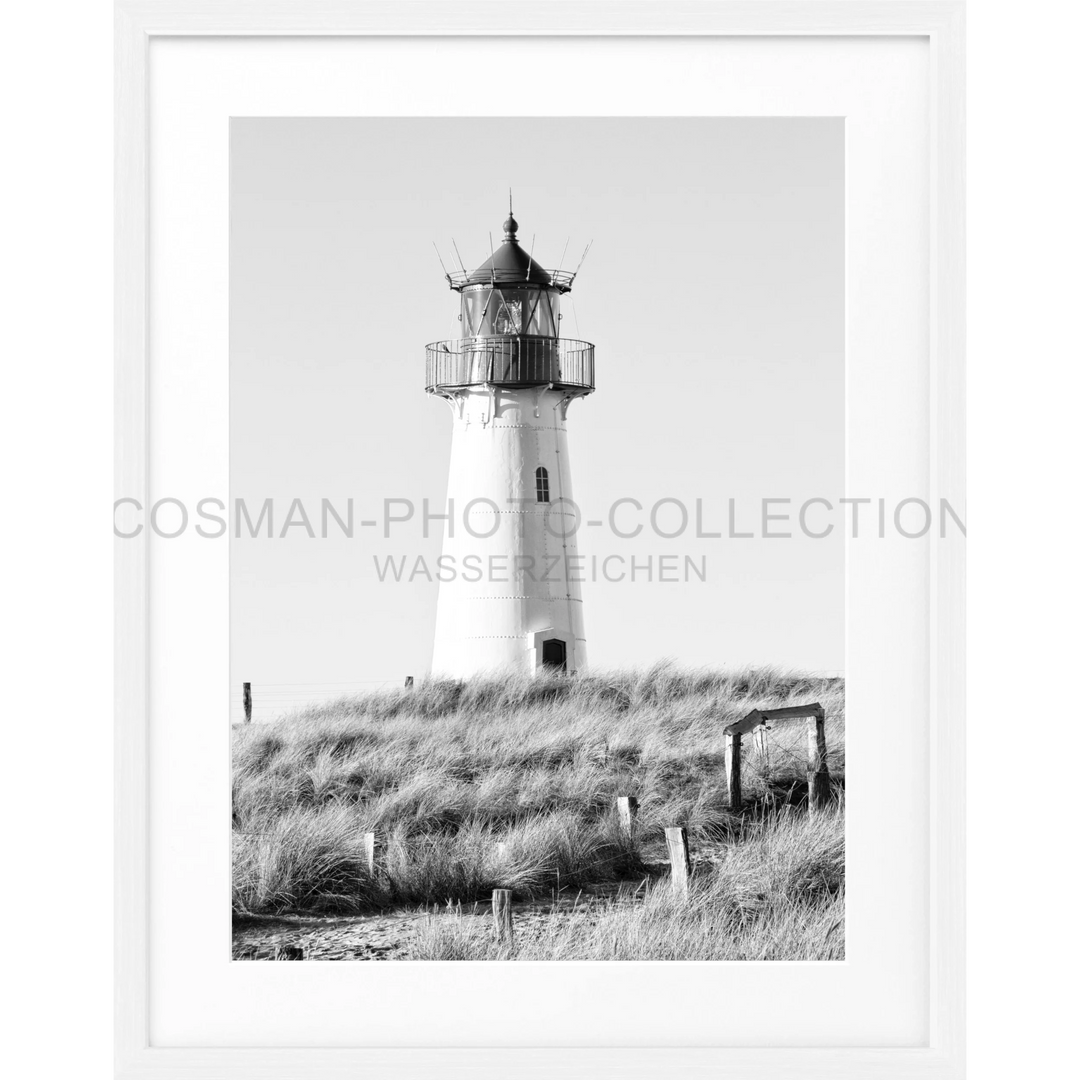 Poster Sylt ’Leuchtturm List’ SY73 - Weiss 1.5cm / S