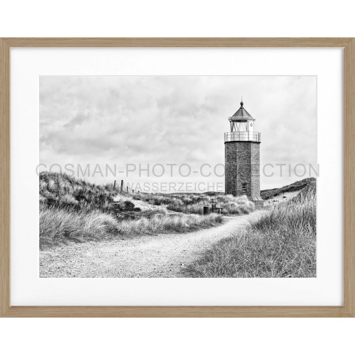 Poster Sylt Leuchtturm ’Rotes Kliff’ SY09 - Eiche