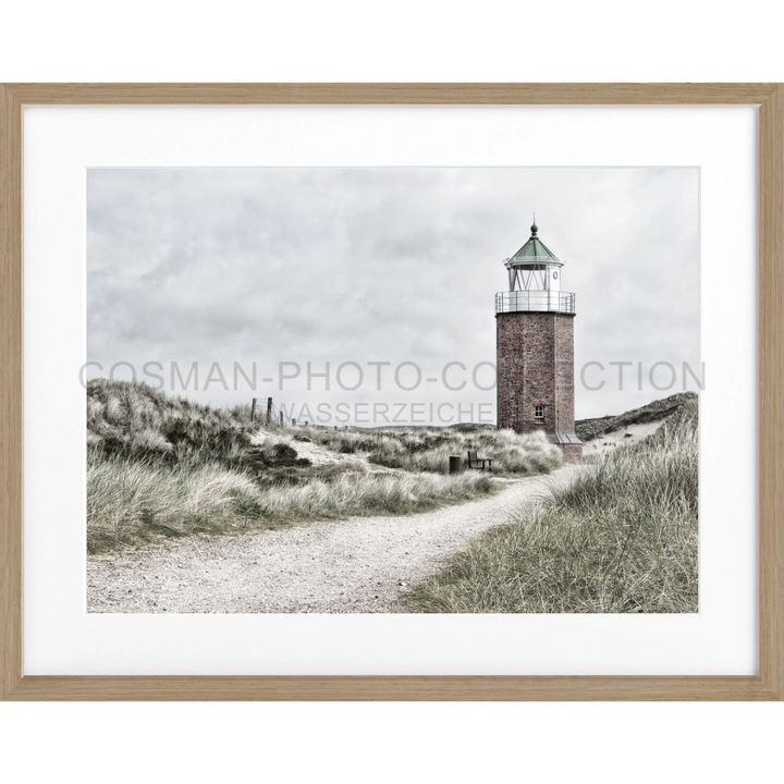 Poster Sylt Leuchtturm ’Rotes Kliff’ SY09 - Eiche