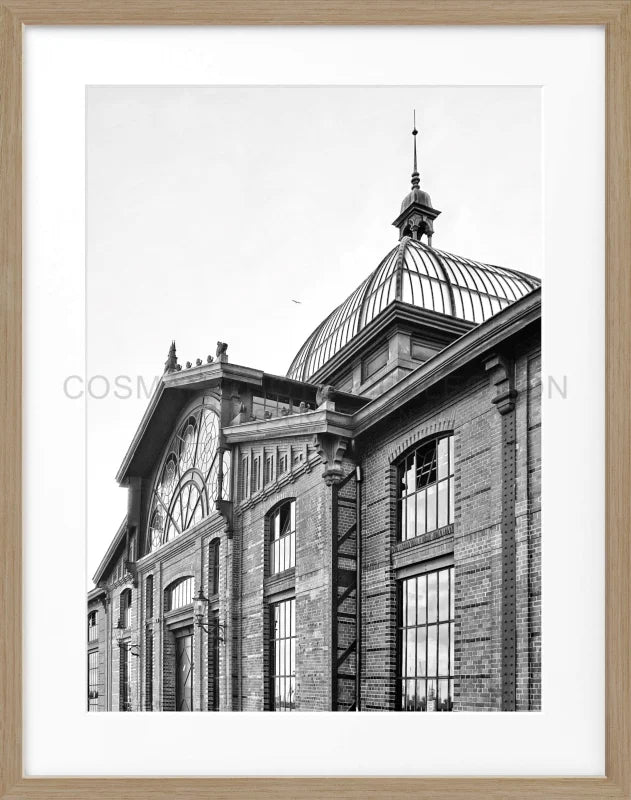 Poster Hamburg Hafen ’Fischmarkt’ HH02B - Eiche Furnier