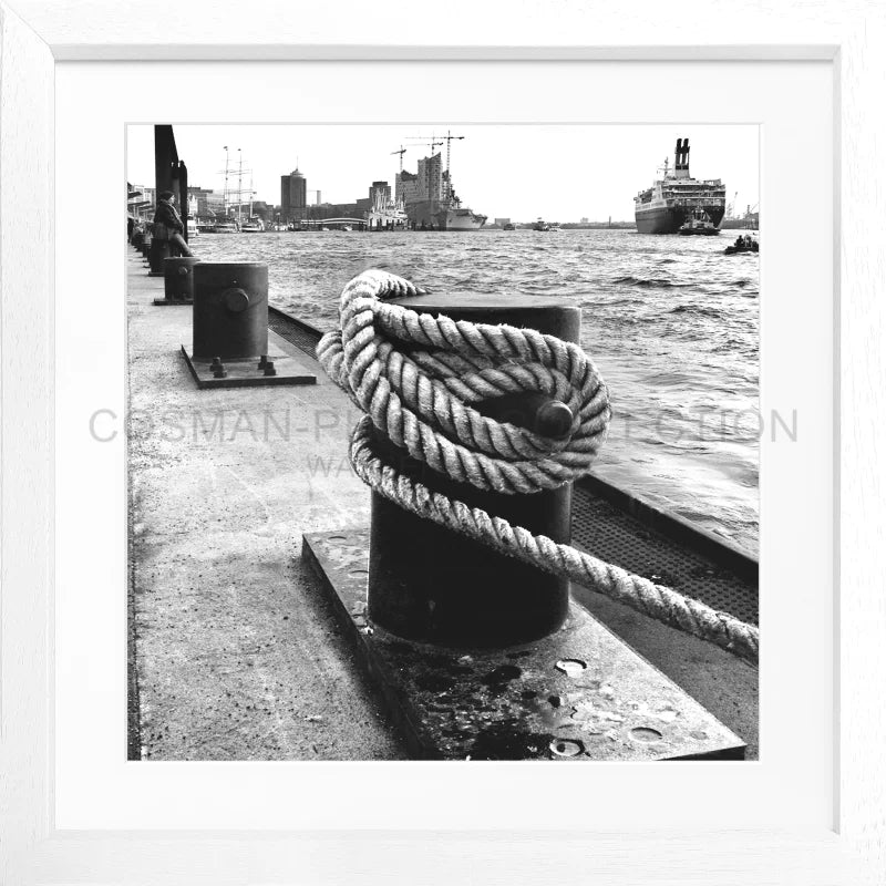 Fotografie Hamburg Hafen ’Poller’ HH07 - Weiss 3cm