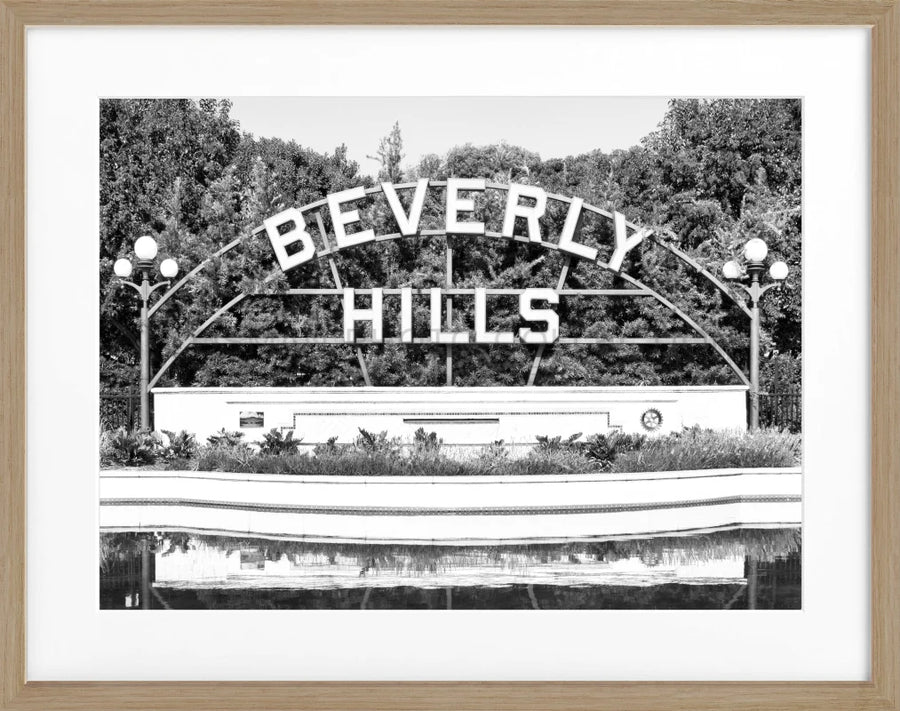 Poster Kalifornien Beverly Hills HW09 - Eiche Furnier 1.5cm