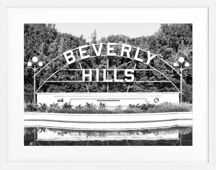 Poster Kalifornien Beverly Hills HW09 - Weiss 1.5cm / S