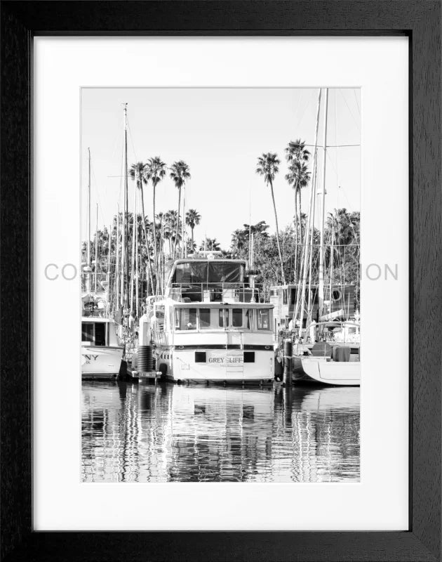 Poster Kalifornien ’Boat’ K33 - Schwarz 3cm / Motiv: